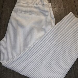 Banana Republic Sz. 12 White/blue Stripe Lined Pants